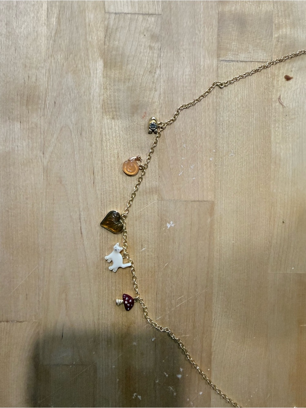 Coach Gold Charm Necklace with Multi-Color Charms